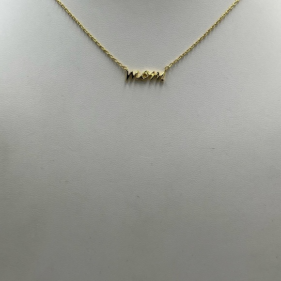 Kate Spade "Mom" Script Pendant Necklace Gold Plated New Gift‎ “Say Yes" - Picture 2 of 9